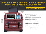 Car Back Seat Organizer with Foldable Table Tray Universal Rear Seat Storage Bag, Multi-Pocket V1107-CS-QCZYKBSNDHO