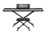 Alpha 88 Keys Electronic Piano Keyboard Digital Electric w/ Stand Stool Pedal EK-DP-881-BK-X-B01