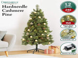 Christabelle 1.2m Christmas Tree Cashmere Pine 4ft Pre-Lit LED Lights CMT-LED-NPB-4FT