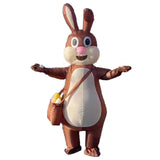 Brown Backpack Rabbit Cartoon Costumes Air Model Inflatable Costume Funny Dress Up Props Easter V1263-JX-7901