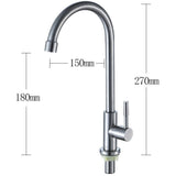 Faucet of a Water Froide Simple Steel Stainless Pivotant a 360 Degree Faucet of Sink of V1237-MS-626-346