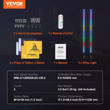 VEVOR 2 PCS 4 FT Whip Light, APP & RF Remote Control Led Whip Light, Waterproof 360&deg; Spiral RGB V952-CRKJPPTDZ4YCDGFM9V9