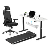 Lifespan Fitness WalkingPad M2 ErgoDesk 1500mm White Cable Management DM9 Chair V572-LFTM-WPADM2-I