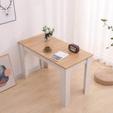 Dining Table Rectangular Wooden 120M-Wood&White V264-DNT-409C-NTR-12M-1