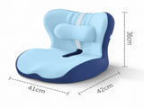 Ergonomic Memory Foam Seat Cushion with two-tone blue Support Integrated One Piece Design Pressure V888-ELOSUNG54400
