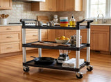 Monvelo Tool Trolley Cart Rolling Utility Storage Organiser Garage Workshop HW0309-BK-3-AU