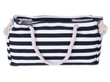 Beach Bag for Women, Large Beach Tote Bag with Top Zipper, Reusable Striped Beach Shoulder Bag, V1369-AZ3-W-20889