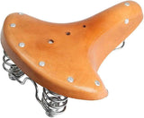 Vintage Bicycle Saddle Seat, Retro Leather Style Bike Seat with Triple Spring Suspension for V1308-DSZKI-1588