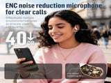 Sports Wireless Earbuds Running Ear-Hooks Pure Bass Earphones Dual LED Display - White - Size 01 V1403-901-73987-WHT-01