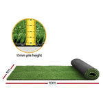 Prime Turf Artificial Grass 1mx10m 17mm Synthetic Fake Lawn Turf Plant Plastic Olive AR-GRASS-15-110M-OL