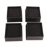 Furniture Riser 2 Inch Stackable TPU Square Desk Riser Heavy Duty Waterproof Anti Slip Black V1294-YM0714-3113210209411