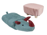 Cute Animal Footstool with Soft Padded Cushion and Prevent Slip Feet Small Footrest Stools for Kids V1294-YM0703-3116230004213