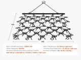 Drag Harrow, 1.2x1.2 m Durable Chain Harrow with 69 Sharp Teeth, Suitable ATV UTV Tractor, Ideal V952-LP44FTDPK0002OK0ZV0
