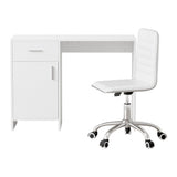 Artiss Computer Desk Office Chair Set PU Leather Home Study Table 100cm White FURNI-G-DESK-100-REPL-WH