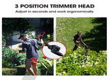 BAUMR-AG 20V SYNC Cordless Pole Saw & Hedge Trimmer Combo, 8 inch Chainsaw Pruner, Telescopic V219-GTCCLSBMHC3A