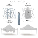 Gazebo Tent Marquee 3x3 PopUp Outdoor Wallaroo White GAZ-POP-3X3-WH