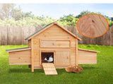 Furtastic Wooden Chicken Coop & Rabbit Hutch With Ramp Nesting Boxes WCC-JOY-008-HBR