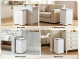 Devanti Rubbish Bin 70L Automatic Sensor Kitchen Bin, Slim Smart Garbage Can Touchless Rectangular SB-E-70L-WH