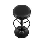 Artiss 2x Bar Stools Leather Padded Gas Lift Black BA-TW-T7009-CB-BKX2