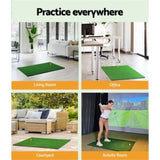 Everfit Golf Hitting Practice Mat Portable Driving Range Training Aid 80x60cm GOLF-A-MAT-M-GN