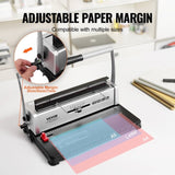 Coil Spiral Binding Machine, Manual Book Maker 34-Holes Binding 120 Sheets, Punch Binder with V952-ZDJ20XQSSD34J0H4EV0