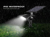 2 PCS Solar Garden Spotlights Outdoor Waterproof 5 LEDs 2-in-1 Solar In-Ground Landscape Spotlights V1294-YM0901-H39236