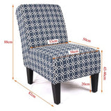 Cafe Lounge Couch Ramie Cotton Fabric Accent Dining Relax Chair Pub Seating Blue New V755-SCAC-9201-BLUE