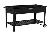 Wallaroo Garden Bed Raised 108.5 x 50.5 x 80cm Galvanized Steel Black GBC-BSW-108-BK