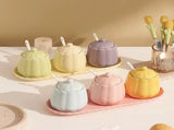 Spice Jars - Storage Jar Set - Sugar Bowl with Spoon - Kitchen Spice Rack - Salt Shaker - Salt and V1189-WXF-260203-00230