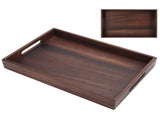 Rectangular Wooden Serving Tray with Grooves Breakfast Food Tray for Tea Coffee Fruit SnackS V1294-YM0718-3118200256311