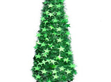 Xmas Tree PVC Star Glitter Festive Foldable Xmas Tree Figurine Decoration for Home Hotel Green V1294-YM0901-3115240111912