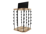 Chip Rack Display Stand 5 Tiers 40 Clips 360 Degree Rotating Snack Organizer with Wooden Base for V1294-YM0901-3118240260411