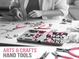 11-Piece Precision Craft & Jewelry Making Tool Kit with Portable Case - Pliers, Screwdrivers & V888-ELOSUNG35762