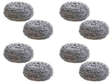 12Pcs Silver 304 Stainless Steel Scrubber Balls, 10x8cm, Food Grade Wool, Reusable for Pots & Grill V1370-AZ4-17193