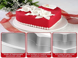 2Pcs Heart Shape Cake Pans, 10-Inch Aluminum Alloy Cake Baking Molds, Cake Tins for Baking, Non V1369-AZ3-W-12784