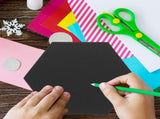 120 Sheets English Paper Piecing Templates Sewing Craft, Hexagonal Brick Jigsaw Tool Supplies V1369-AZ3-W-17459