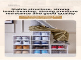 Transparent Brown 3-Layer Foldable Shoe Storage Tower with Transparent Display Panel & Back V888-ELOSUNG45712