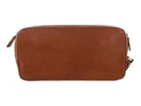 Pierre Cardin Mens Leather Toiletry Bag Travel Organizer Wash Case - Tan V563-PC3619-TAN