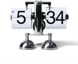Retro Flip Clock, Automatic Mechanical Flip Desk Clock with Stainless Steel Frame for Living Room, V1237-ZY-924-351
