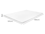 Dreamz Gel Memory Foam Mattress Topper Bed Cool Double MP1014-D