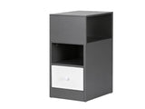 Artiss Narrow Bedside Table Grey Small Side Cabinet 1 Drawer FURNI-N-BS03-GY