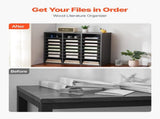 Literature Organizer, 24 Compartments Office Mailbox with Adjustable Shelves, Wooden Mailbox Sorter V952-WJJEKBHB24G93KUELV0