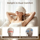 Electric Head Massager for Headaches, Eye Massager with Heat, 6-Zone Kneading for Temples & V1107-110-07426