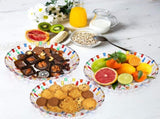 2 Pack Colorful Crystal Glass Fruit Bowls, 10" Hand Painted Woven Art Bowl, Decorative Large Plate V1259-DP01-A-925