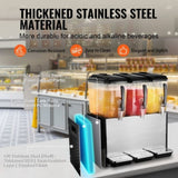 Commercial Beverage Dispenser, 3 Tanks 12 L Per Tank Juice Dispenser, 370W Stainless Steel Ice Tea V952-SYYLJJBSJXS1AAIQKV3