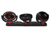 3 Heads Cooling Fan with Phone Holder Powerful Airflow Portable Electric Fan for Car Truck Stable V1294-YM0901-3113250083012