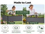 Green Fingers Mobile Raised Garden Bed With Wheels Storage Shelf 81cm Height for Vegetables Herb GARDEN-AG-PLAT-BK