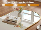 Embellir 86x50cm Arched Wall Mirror Vanity Makeup Home Decor MM-E-WALL-OVAL-GD-5086
