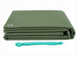Instahut 4x6m Tarp Tarpaulin 600GSM Camping Canvas Heavy Duty Water Resistant TARP-GR-4X6