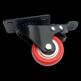 8 x 2" Polyurethane Castor Wheels - Swivel and 4 with brake V63-824101